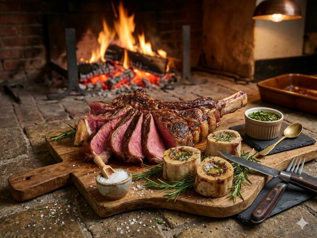 Côte de Bœuf Grillée & Moelle Fondante à la Fleur de Sel